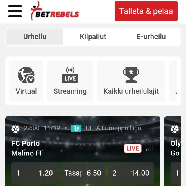 BetRebels Vedonlyönti