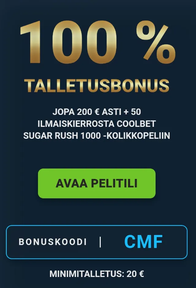 Coolbet Casino Bonus: 1. vaihtoehto