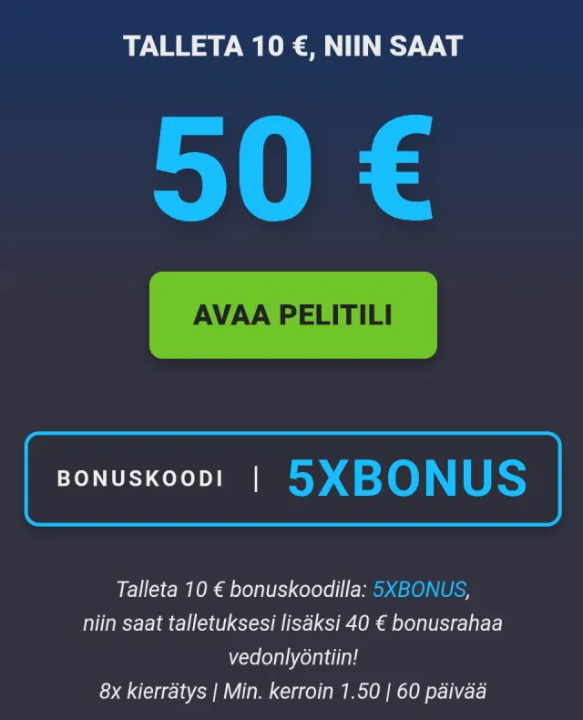 Coolbet Vedonlyöntibonus: 1. vaihtoehto
