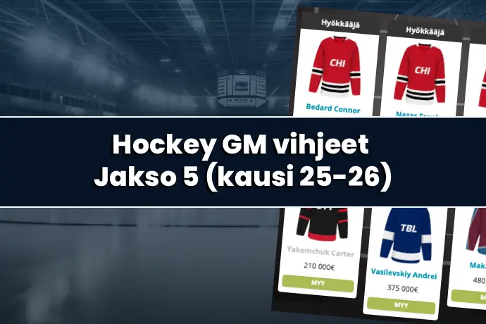 Hockey GM vihjeet: Jakso 5 (kausi 2025-26)