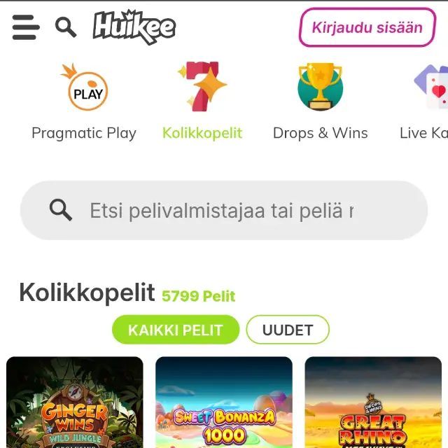 Huikee kasinon kasinoaula