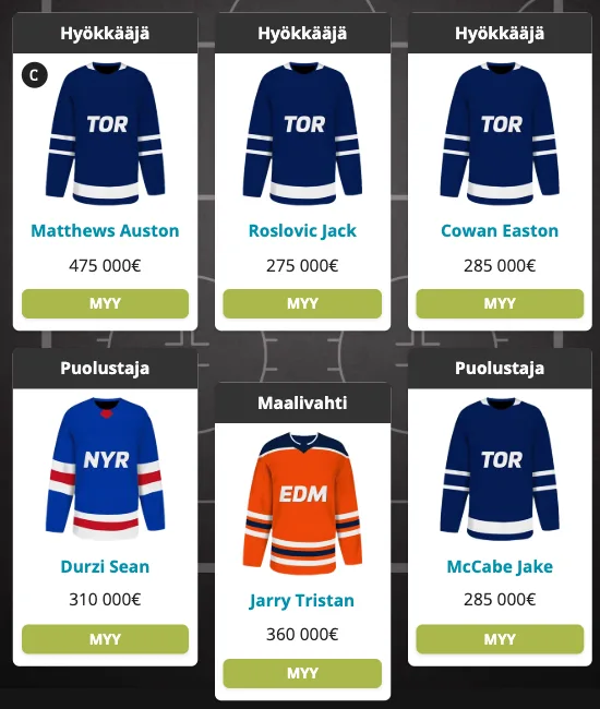 Oma joukkue Hockey GM avausjaksolle kaudella 2026-27