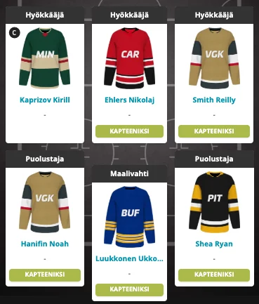 Koutsin Hockey GM joukkue: Playoffs 2026