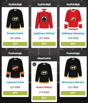 Liigapörssin kolmosjakso 25-26 (11 vaihtoa - vaihtoehto b)