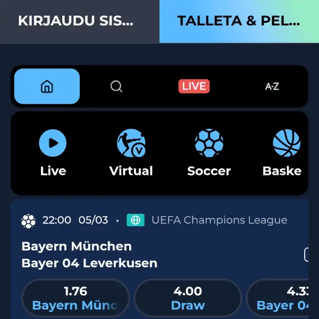 Moana Casino vedonlyönti