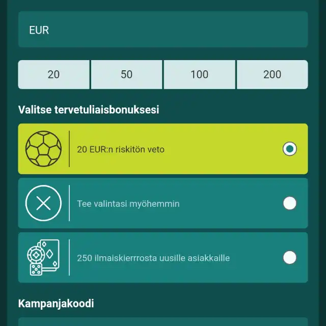 VivatBet Mobiili