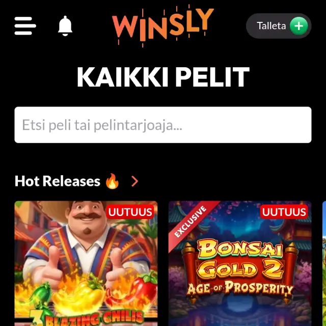 Winsly Casinon kasinoaula